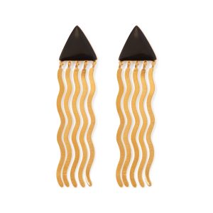 Joan Mir?? Gold-Plated Triangle Waves Earrings