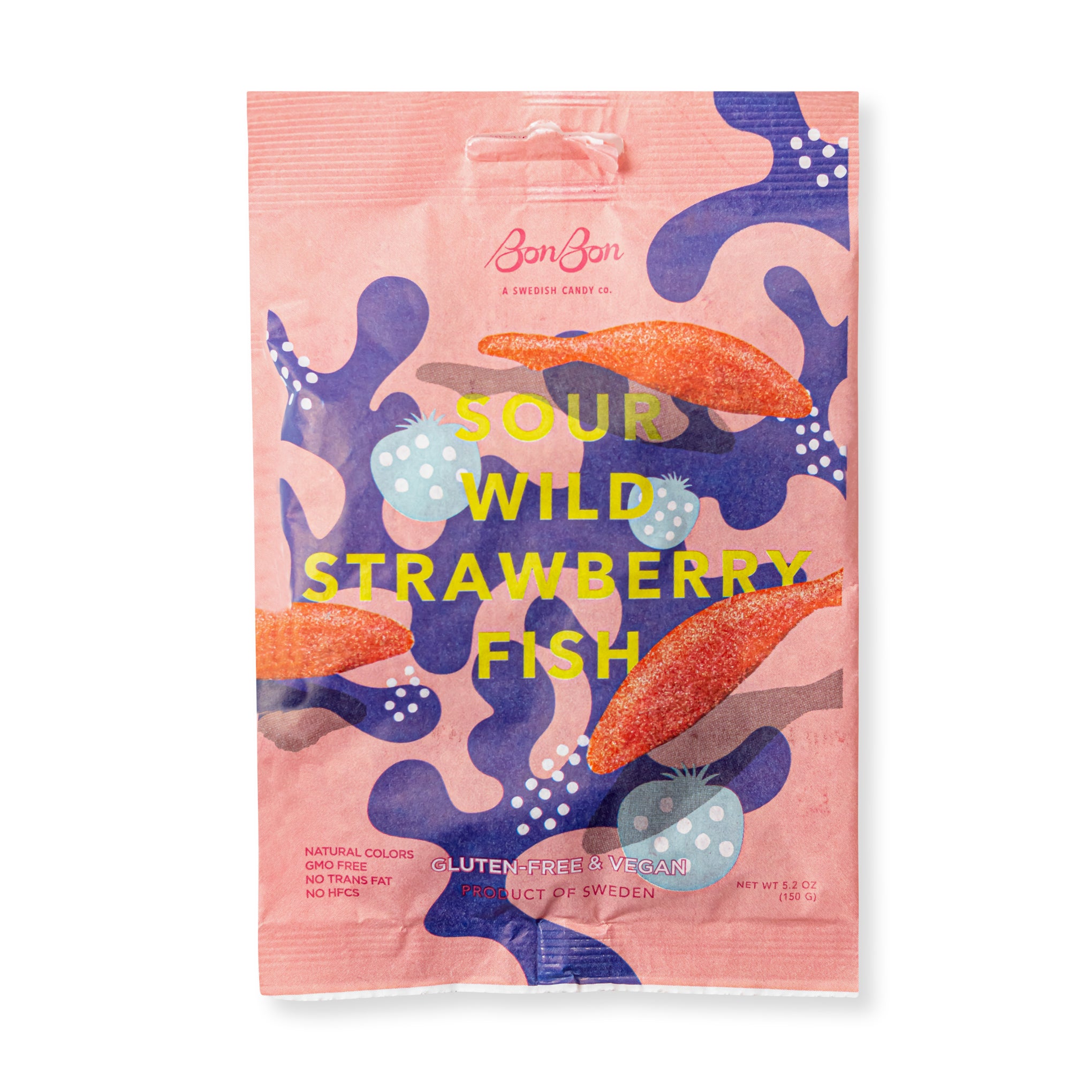 Gummy Fish Candy - Sour Wild Strawberry