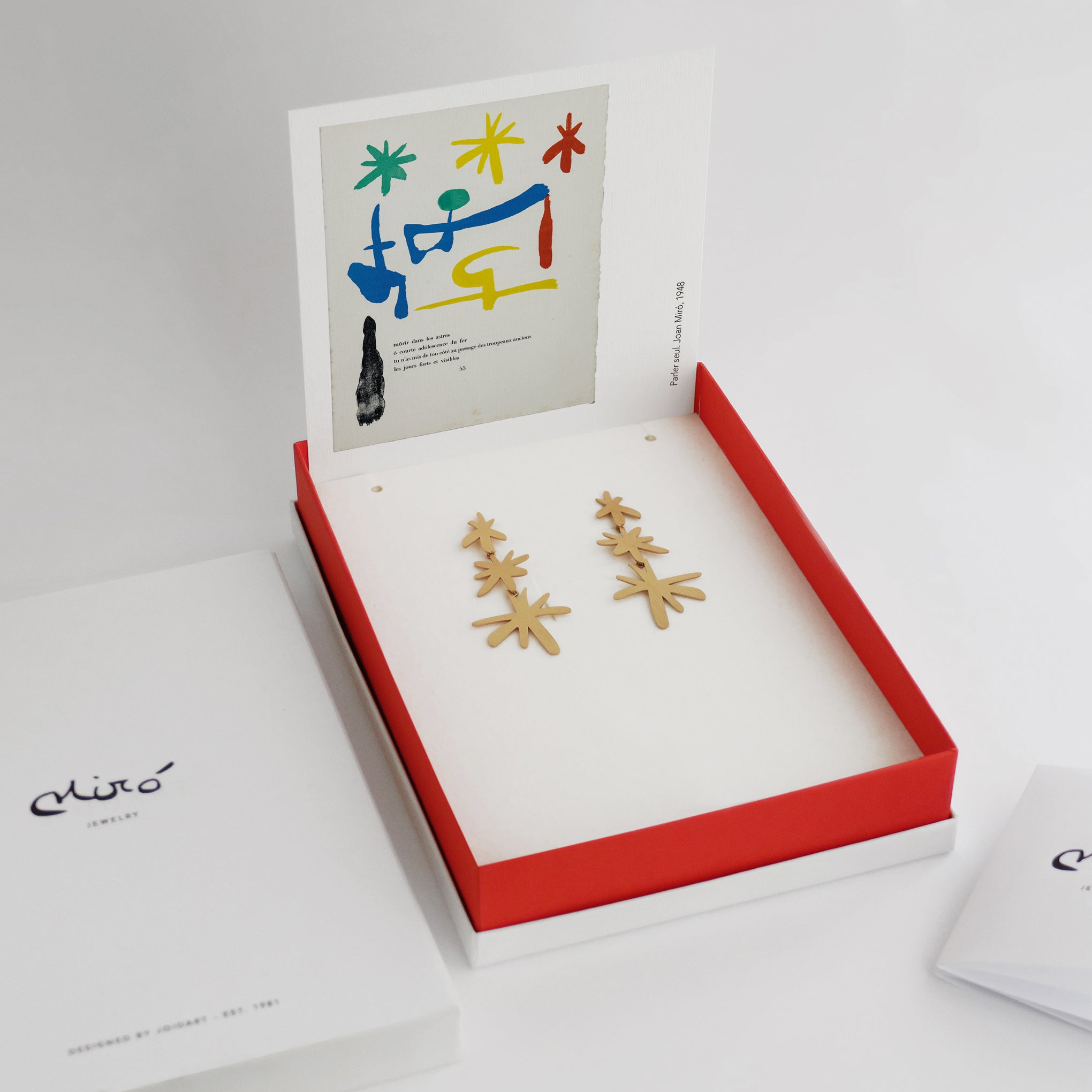 Joan Mir?? Gold-Plated Linear Star Earrings - Image 3