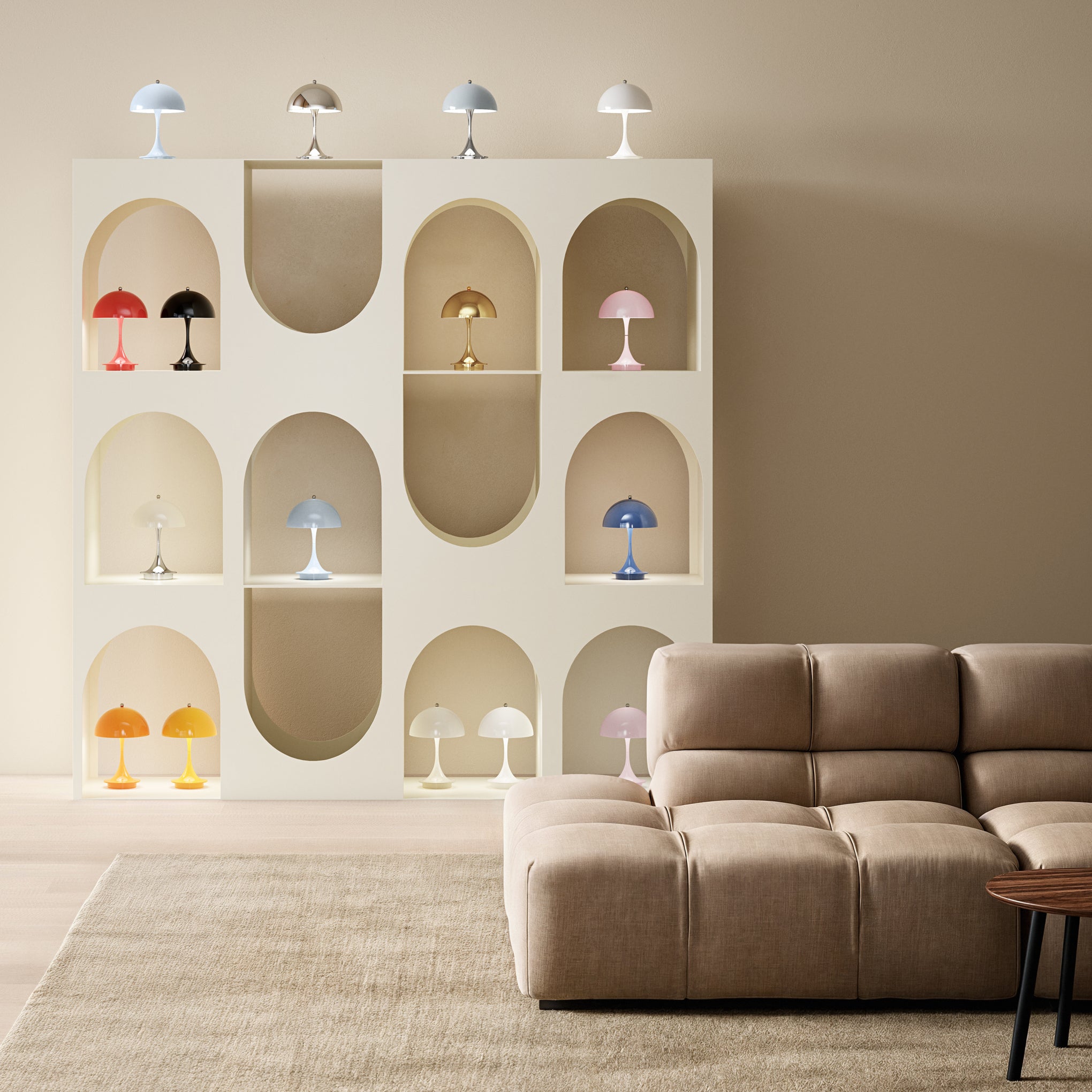 Panthella 160 Portable Table Lamp - White Opal - Image 5