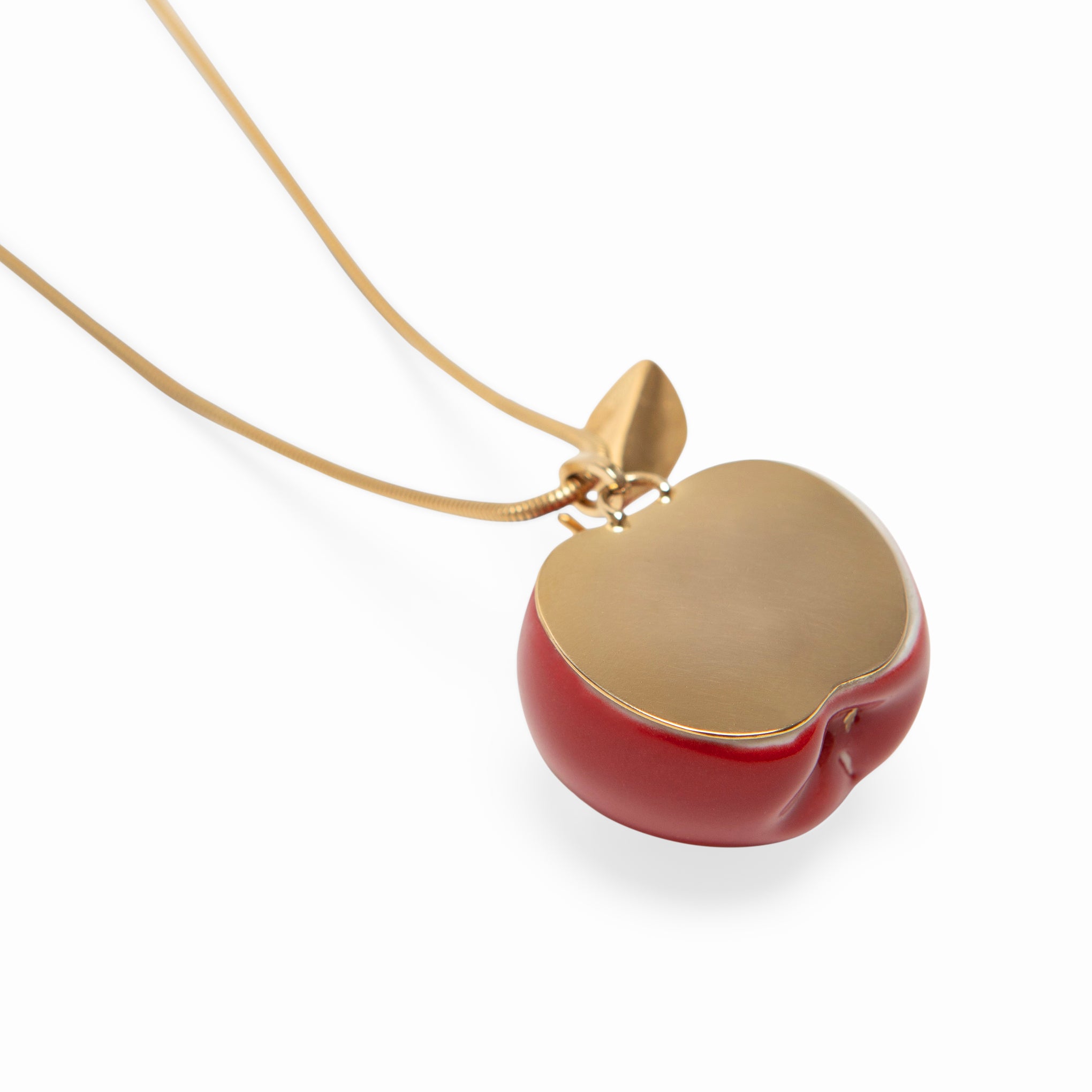 Andrés Gallardo Large Red Apple Gold-Plated Necklace - Image 5