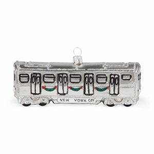 NYC Glass Holiday Ornament - Subway