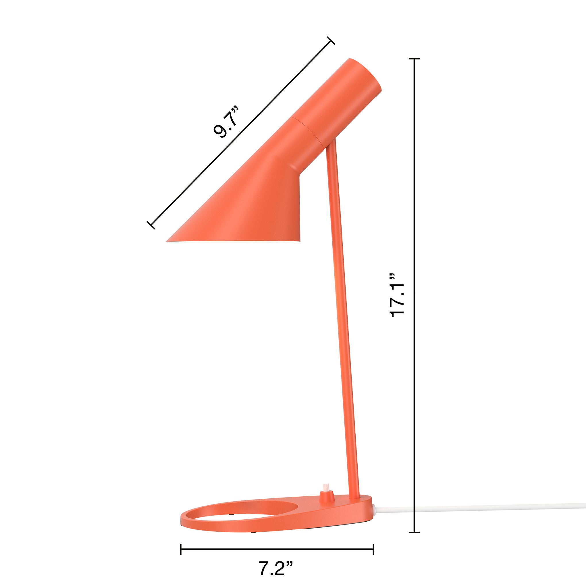 AJ Mini Table Lamp - Electric Orange - Image 4