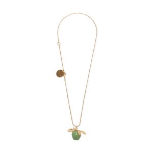 Andr??s Gallardo Green Apple Stem Gold-Plated Necklace