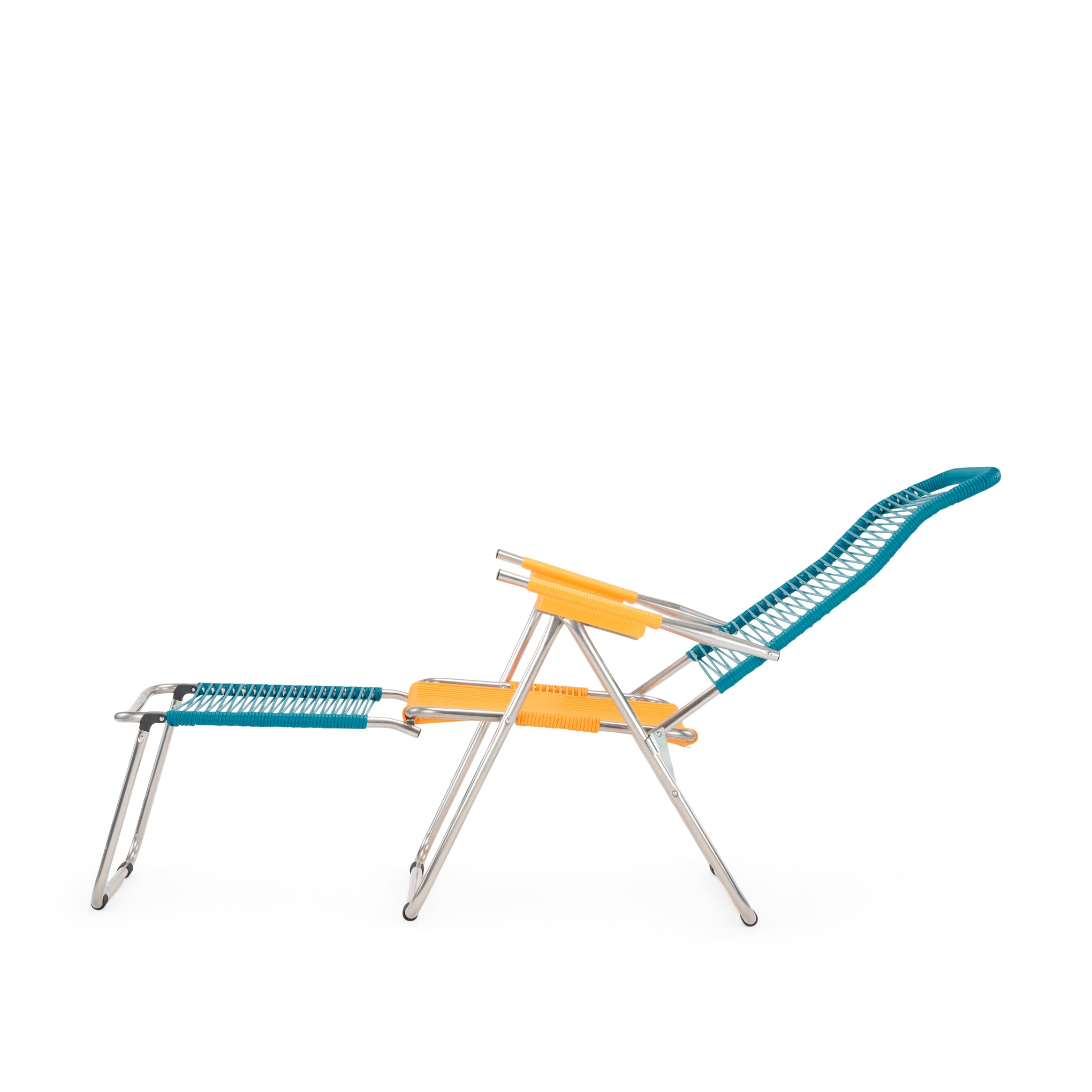 Spaghetti Outdoor Lounge Chair - Teal/ Yellow - Image 4