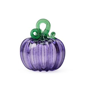 Classic Glass Pumpkin Object - Amethyst