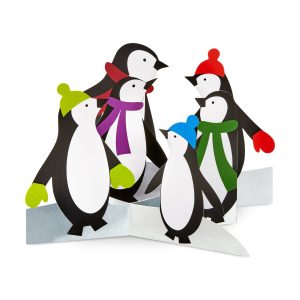 Penguins on Parade Holiday Pop-Up Cards - Set of 8