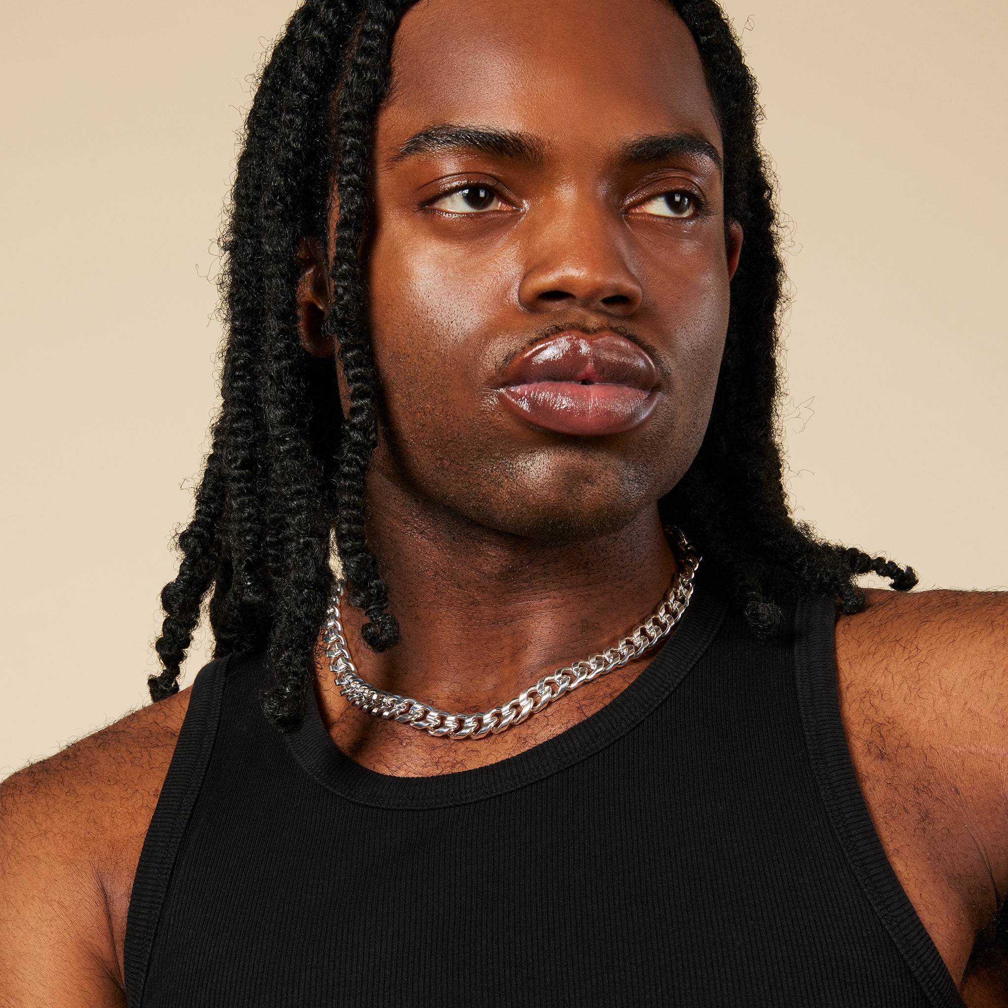 Martine Ali Silver Luc Curb Chain Necklace - Image 3