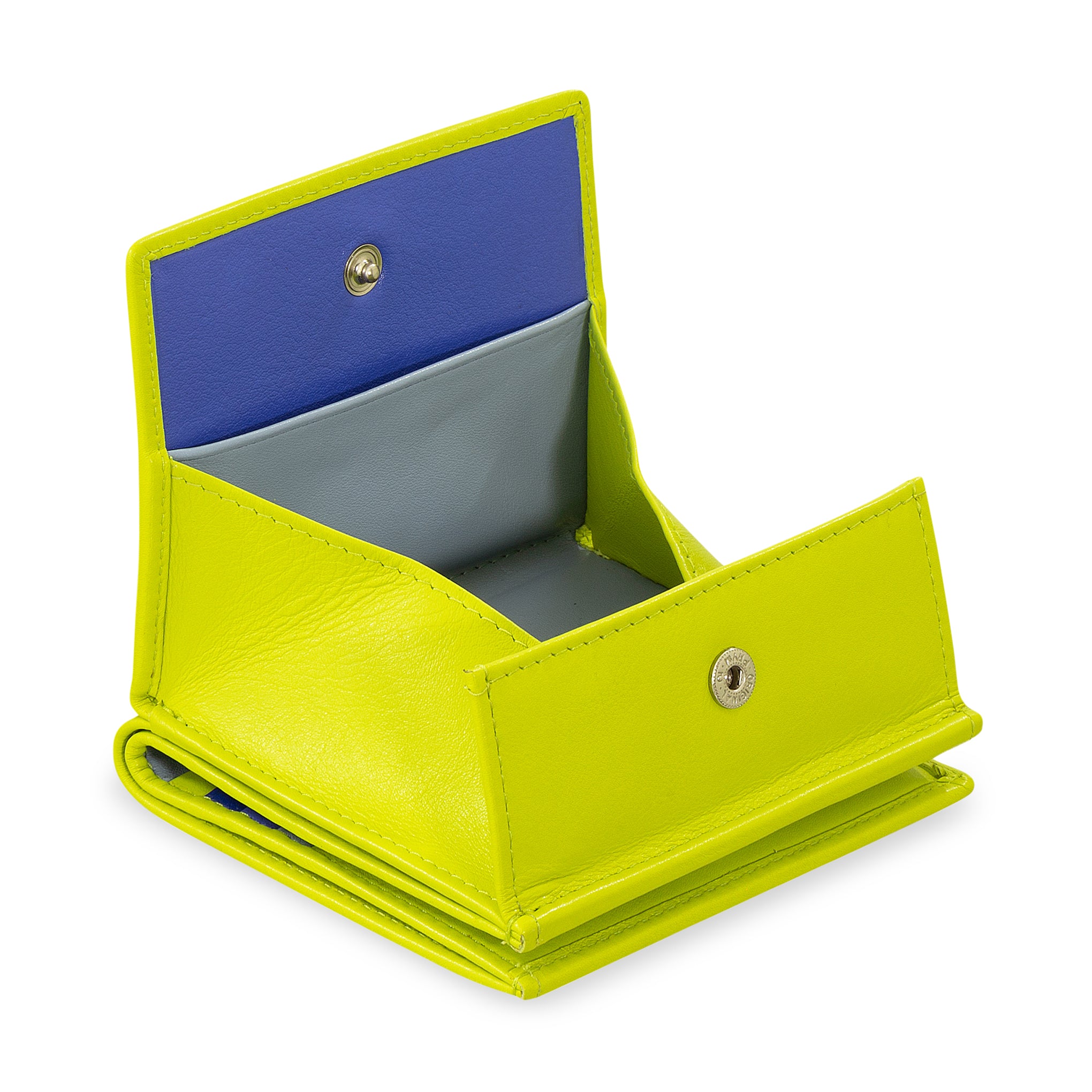Flavio Leather Snap Wallet - Lime - Image 5