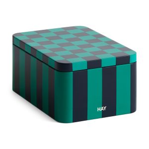 HAY Tin Container - Dark Blue/ Green