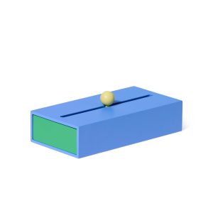 Areaware Colorblock Cache Box - Blue